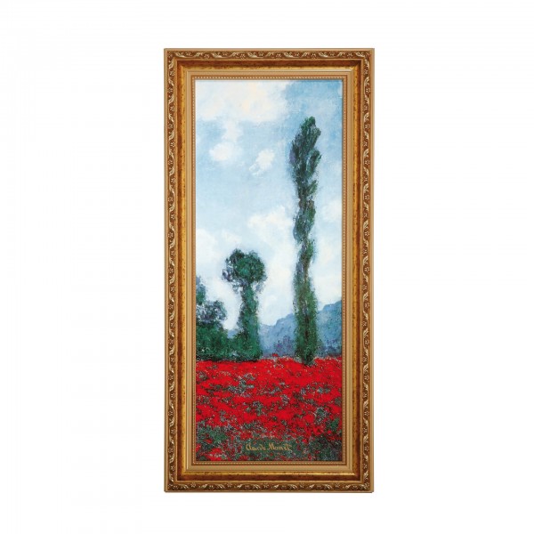 Porzellan Wandbild Red Flower Bed von Claude Monet