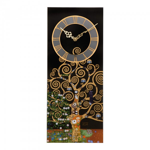 glass clock seasonal times by gustav klimt