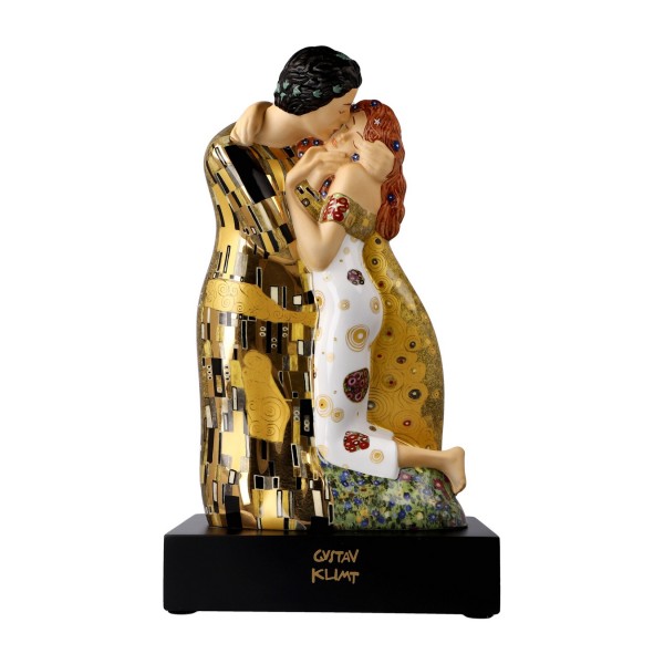 porcelain figure everlasting love by gustav klimt