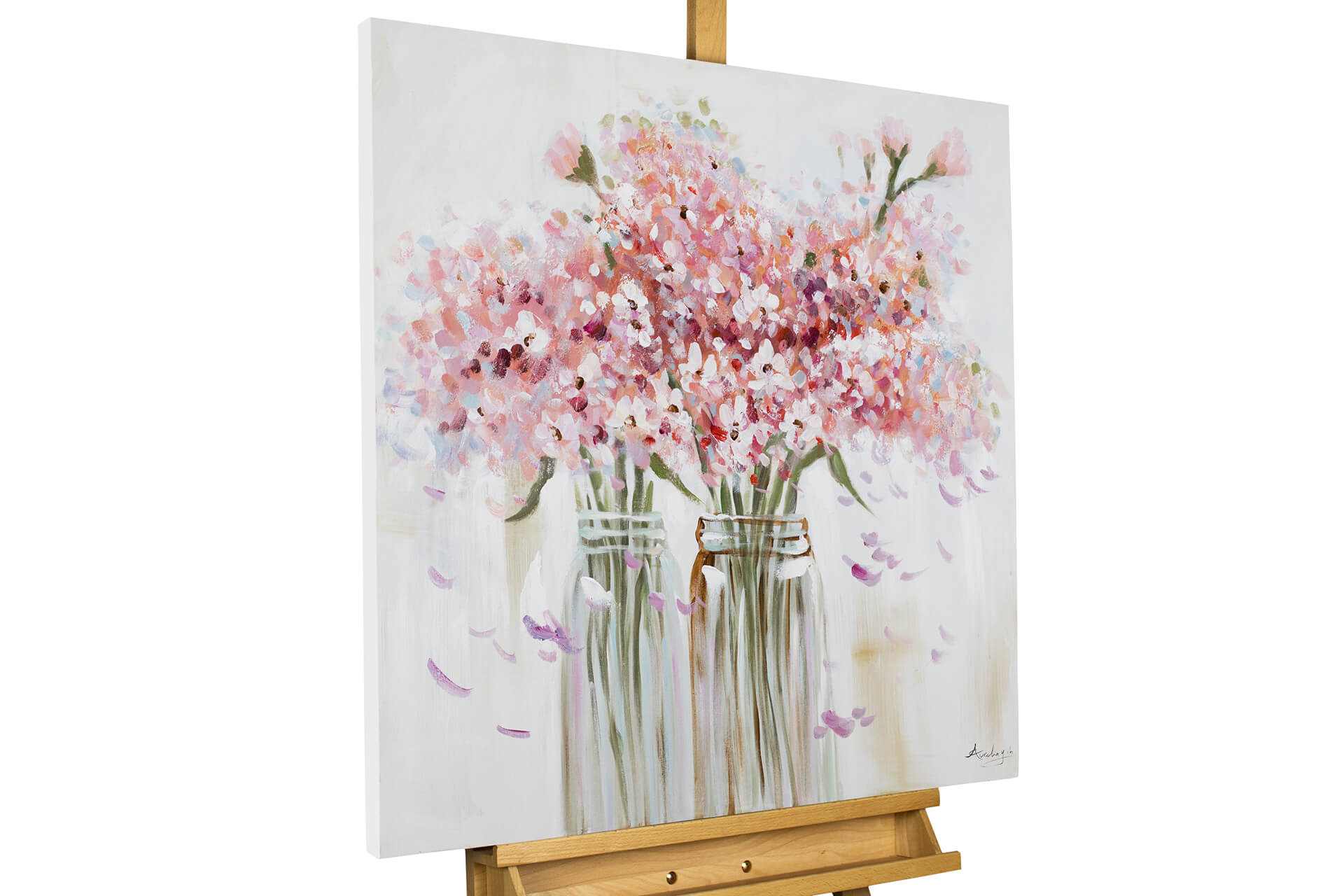 Handgemaltes Gemälde 'For my beloved wife' 80x80cm
