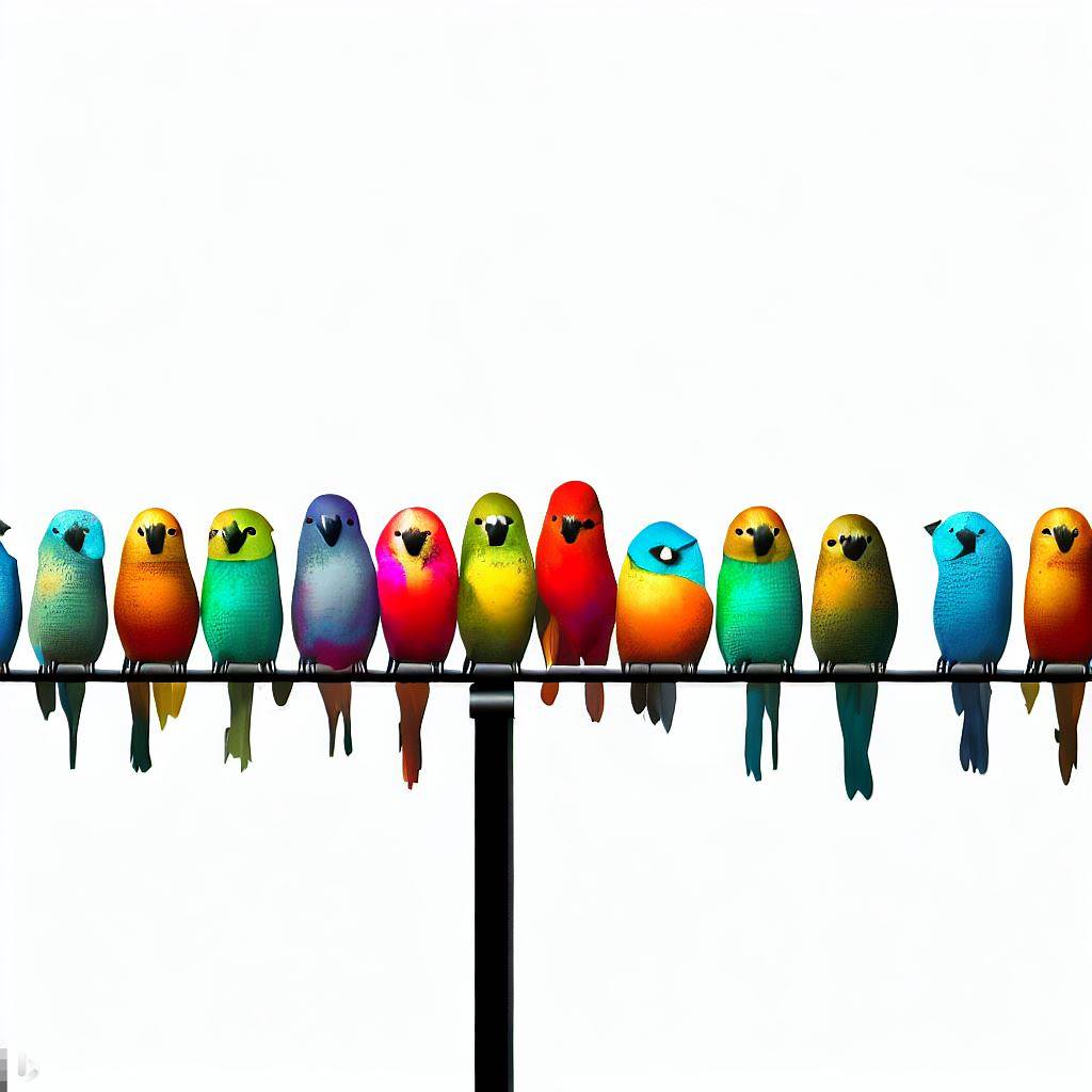 Vögel Bunt KI