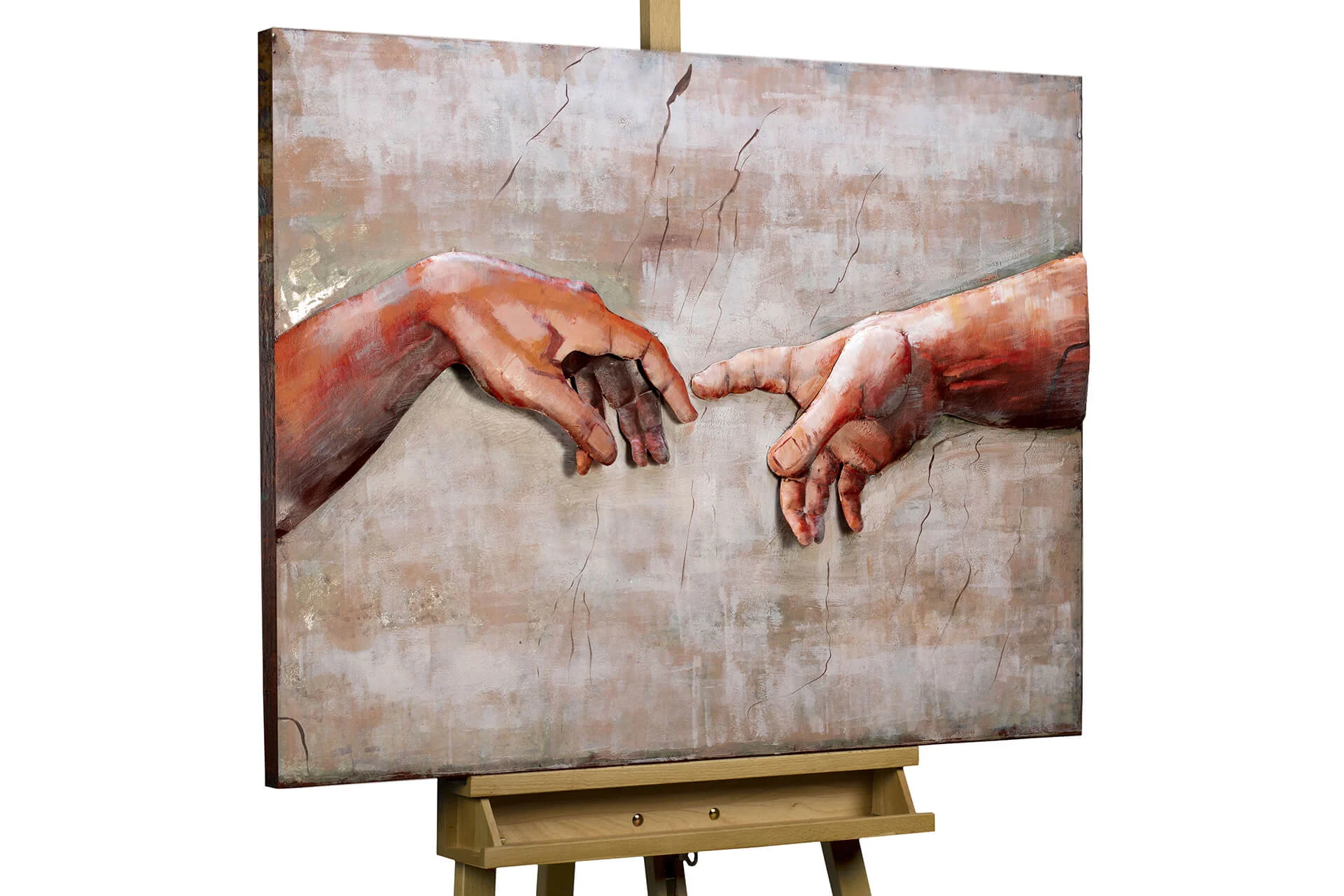 metallbild 3d michelangelos adam