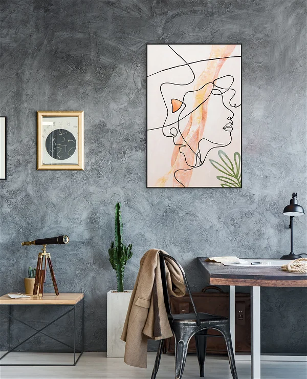 Handgemaltes Gemälde 'Zusammen vereint'