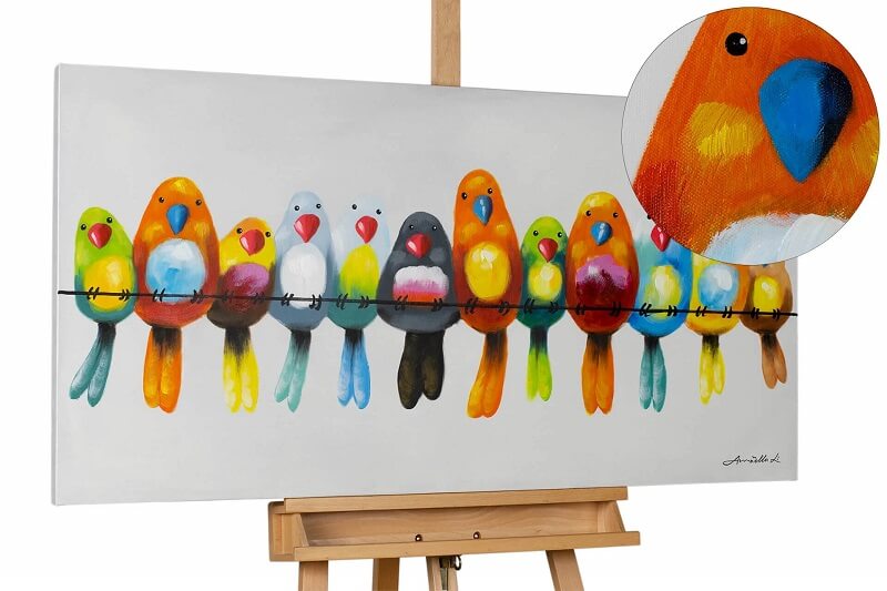 acryl gemaelde freunde fuers leben