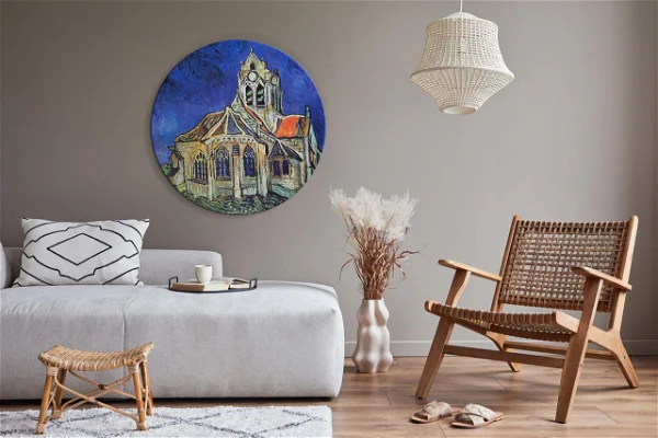 Rundes Bild 'Auvers Church'