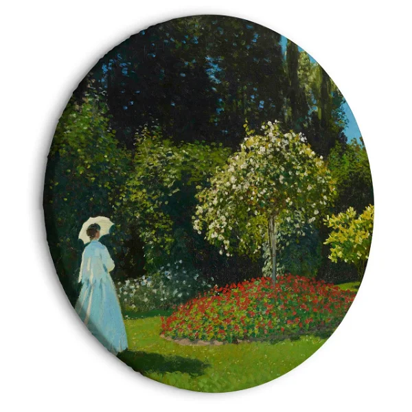 Rundes Bild 'Monet's Garden Lady'
